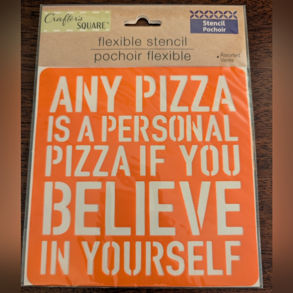 Crafter's Square Flexible Stencil "Personal Pizza "🍕